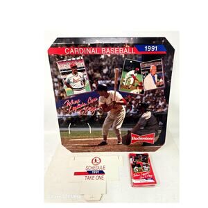 1991 St Louis Cardinals MLB Baseball Pocket Schedule Display Budweiser WS7D